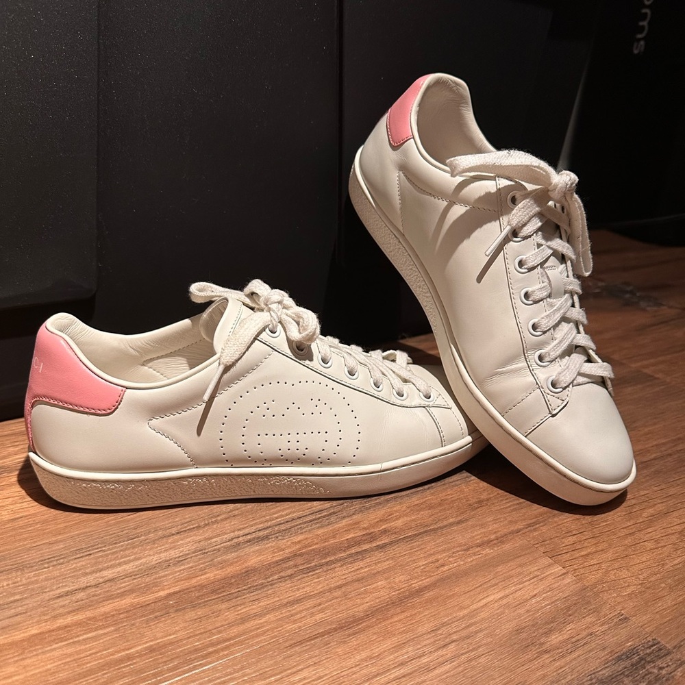 Gucci Wmns Ace 'Interlocking G - White Pink'